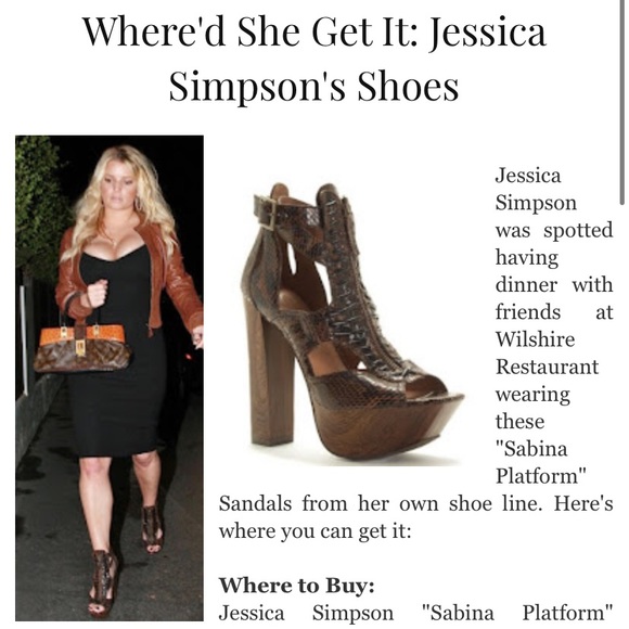 8 Sabina Snakeskin Leather Heels Jessica Simpson - Picture 12 of 16